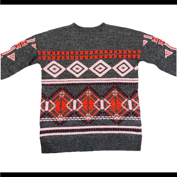 J.Crew Fair Isle Knit Sweater Gray XS Wool Mohair Pullover Women - Picture 4 of 11